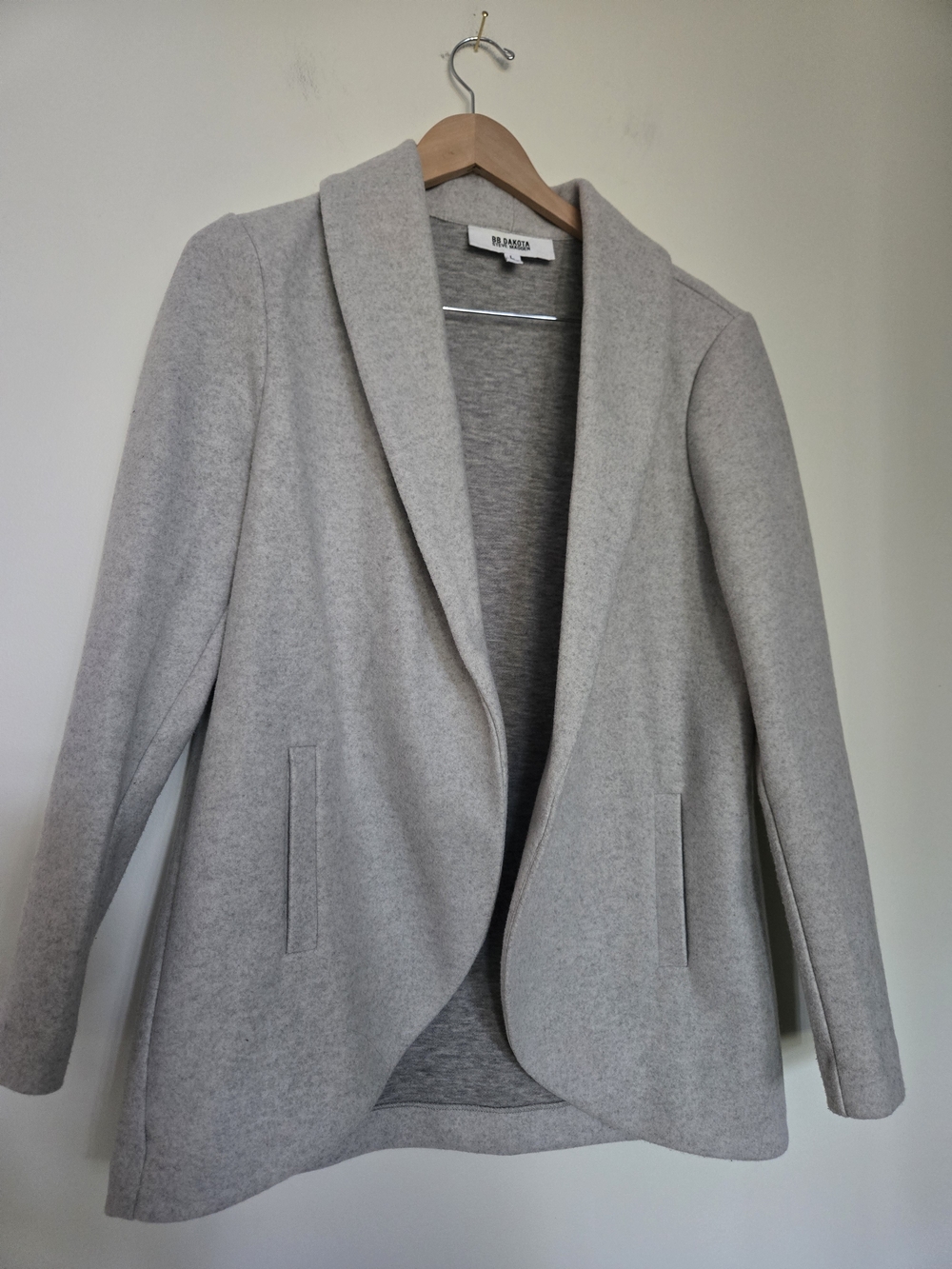 BB Dakota Light Gray Shawl Collar Blazer